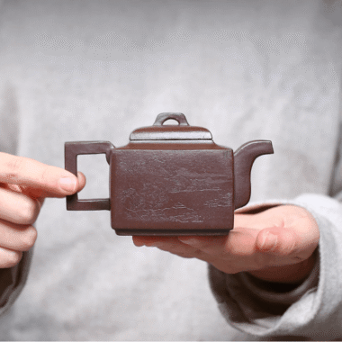 Full Handmade Yixing Zisha Teapot [Yaming Sifang] (Lao Zi Ni – 200ml)
