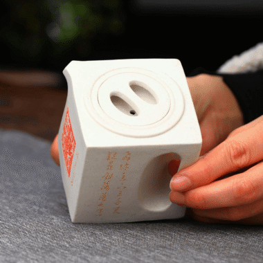 Full Handmade Yixing Zisha Teapot [Yang Xian Sifang] (Bai Duan Ni – 200ml)