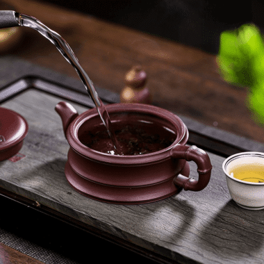 Full Handmade Yixing Zisha Teapot [Yi Ye Zhi Qiu] (Zi Xue Sha – 280ml)