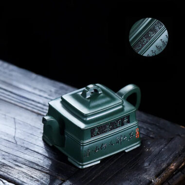 Full Handmade Yixing Zisha Teapot [Yin Zhi Qingxin] (Feicui Lu Ni – 300ml)