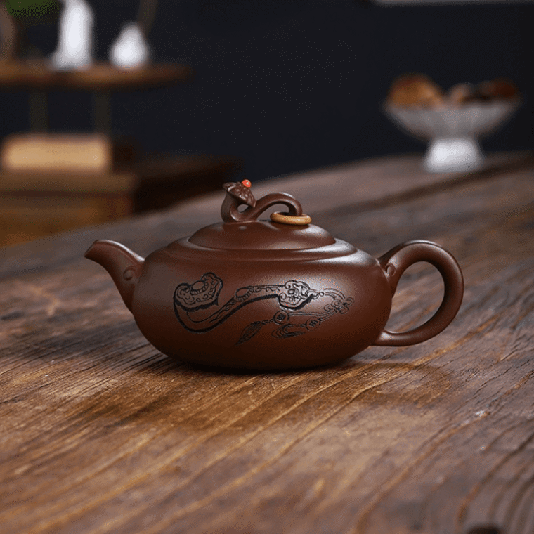 Full Handmade Yixing Zisha Teapot [Yu Ruyi] (Shi Hong  – 350ml)