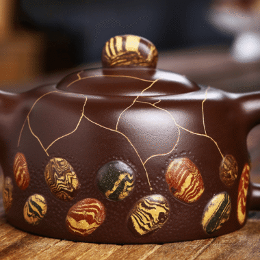 Full Handmade Yixing Zisha Teapot [Yuhua Stone] (Lao Zi Ni – 380ml)