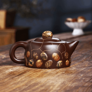 Full Handmade Yixing Zisha Teapot [Yuhua Stone] (Lao Zi Ni – 380ml)