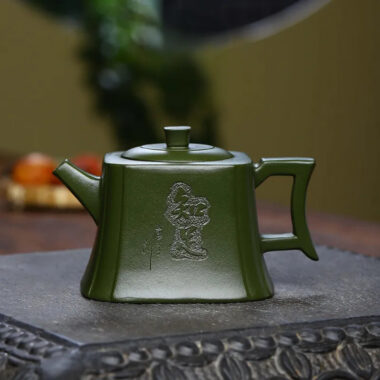 Full Handmade Yixing Zisha Teapot [Zhizu Changle] (Douqing Sha – 260ml)