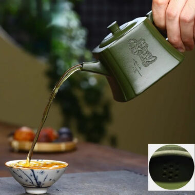 Full Handmade Yixing Zisha Teapot [Zhizu Changle] (Douqing Sha – 260ml)
