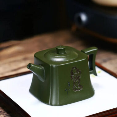 Full Handmade Yixing Zisha Teapot [Zhizu Changle] (Douqing Sha – 260ml)
