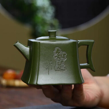 Full Handmade Yixing Zisha Teapot [Zhizu Changle] (Douqing Sha – 260ml)