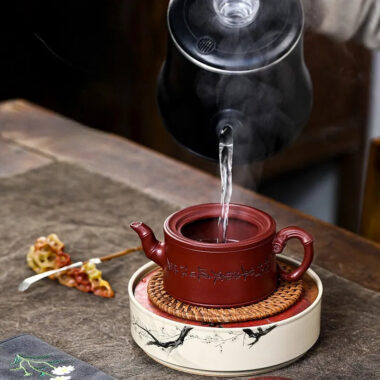 Full Handmade Yixing Zisha Teapot [Zhu Bao Ping An] (Long Xue Sha – 200ml)