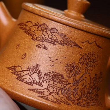 Full Handmade Yixing Zisha Teapot [Zhu Chu Pot] (Wucai Lao Duan Ni – 170ml)