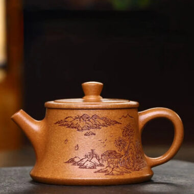 Full Handmade Yixing Zisha Teapot [Zhu Chu Pot] (Wucai Lao Duan Ni – 170ml)