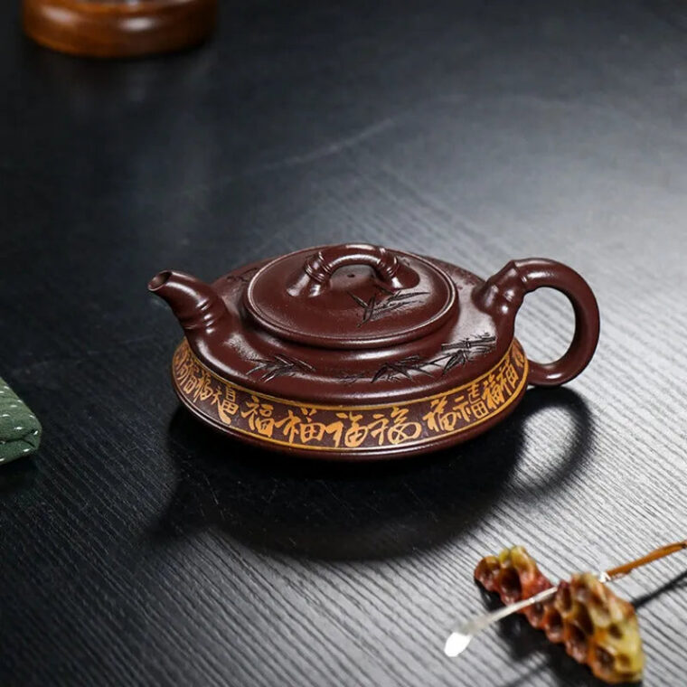 Full Handmade Yixing Zisha Teapot [Zhu Yun Baifu] (Zi Xue Sha – 380ml)