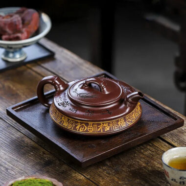 Full Handmade Yixing Zisha Teapot [Zhu Yun Baifu] (Zi Xue Sha – 380ml)