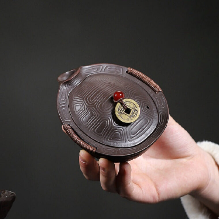 Handmade Yixing Zisha Hand-Grab Pot / Teapot [Wealthy] (Zhu Ni – 130ml)