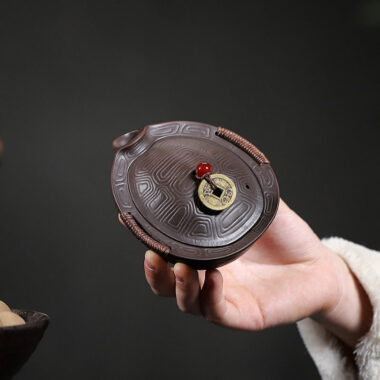 Handmade Yixing Zisha Hand-Grab Pot / Teapot [Wealthy] (Zhu Ni – 130ml)