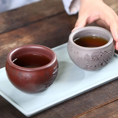 Handmade Yixing Zisha Master Tea Cup Gift Set [Spring of Jiangnan]