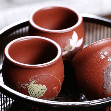 Handmade Yixing Zisha Master Tea Cup [Xi Ke] Gift Set