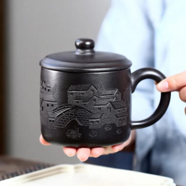 Handmade Yixing Zisha Tea Mug [Yi Jiangnan] (Shi Huang – 400ml)