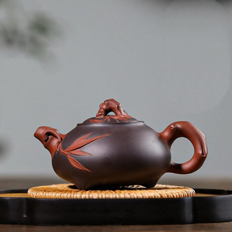 Handmade Yixing Zisha Teapot [Three Friends of Winter] (Zi Ni – 220ml)