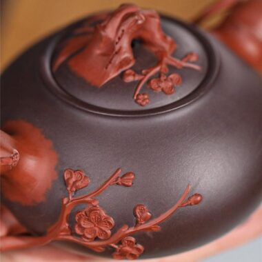 Handmade Yixing Zisha Teapot [Three Friends of Winter] (Zi Ni – 220ml)