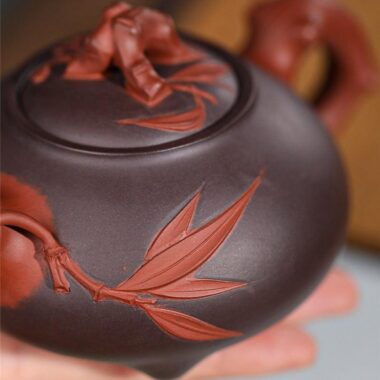 Handmade Yixing Zisha Teapot [Three Friends of Winter] (Zi Ni – 220ml)