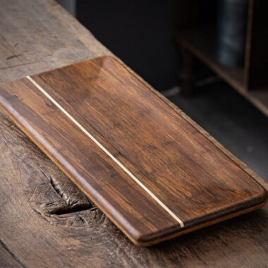 Heavy Bamboo Tea Tray [Chuang Mu – Ting Jing] Drawer Storage / Pipe Drainage