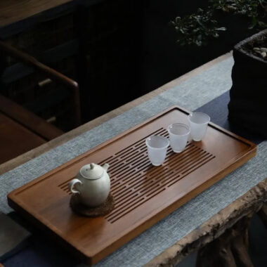 Heavy Bamboo Tea Tray [Ya-Su Chuang] Drawer Storage / Pipe Drainage