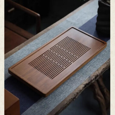 Heavy Bamboo Tea Tray [Ya-Su Chuang] Drawer Storage / Pipe Drainage
