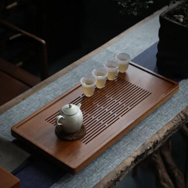 Heavy Bamboo Tea Tray [Ya-Su Chuang] Drawer Storage / Pipe Drainage