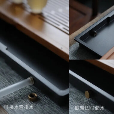 Heavy Bamboo Tea Tray [Ya-Su Chuang] Drawer Storage / Pipe Drainage