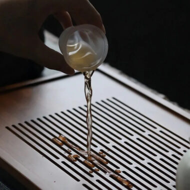 Heavy Bamboo Tea Tray [Ya-Su Chuang] Drawer Storage / Pipe Drainage