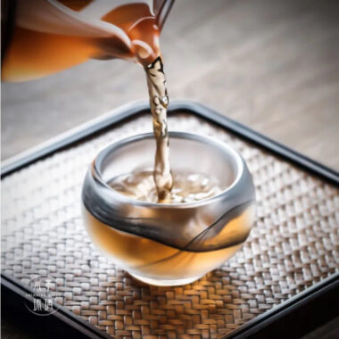 Ink Paint Glass Zen Tea Cup/Fair Cup/Gaiwan/Tea Strainer/Full Set