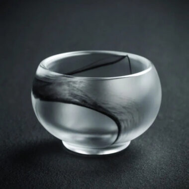 Ink Paint Glass Zen Tea Cup/Fair Cup/Gaiwan/Tea Strainer/Full Set