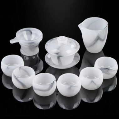 Ink Paint Jade Porcelain 30/50ml Tea Cup/Fair Cup/Tea Strainer/Teapot/Full Set