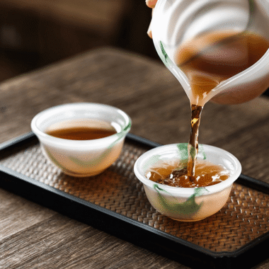 Ink Paint Jade Porcelain/Green Paint Emerald Runyu Tea Cup 30ml