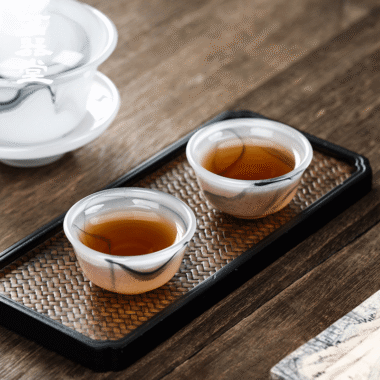 Ink Paint Jade Porcelain/Green Paint Emerald Runyu Tea Cup 30ml