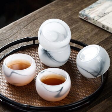 Ink Paint Jade Porcelain/Green Paint Emerald Zhijue Tea Cup 50ml