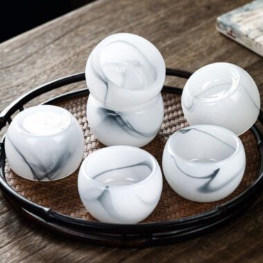 Ink Paint Jade Porcelain/Green Paint Emerald Zhijue Tea Cup 50ml