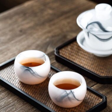 Ink Paint Jade Porcelain/Green Paint Emerald Zhijue Tea Cup 50ml