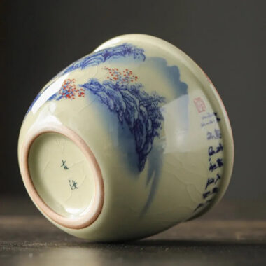 Jindezhen Gu Ru Ice Crackle Ceramic Tea Cup [Jiangshan Keran]
