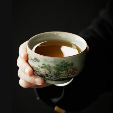 Jindezhen Gu Ru Ice Crackle Ceramic Tea Set [Zhi Ci Qinglu]