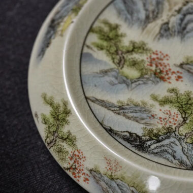 Jindezhen Gu Ru Ice Crackle Ceramic Tea Tray | Pot Stand [Jiangshan Keran/Zhi Ci Qinglu]