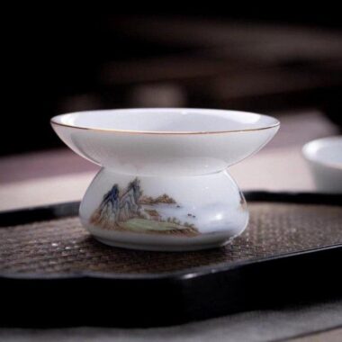 Jingdezhen Qianli Jiangshan Ceramic 12pcs Tea Set / Tea Caddy