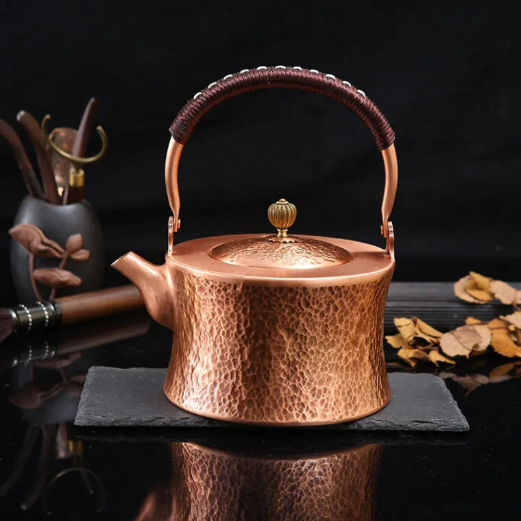 Luxury [Cylindrical Hammer Pattern] Copper Kettle 1.8L