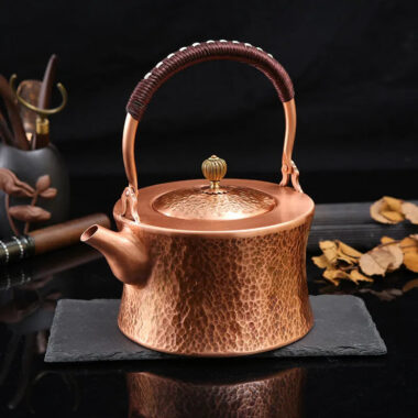 Luxury [Cylindrical Hammer Pattern] Copper Kettle 1.8L