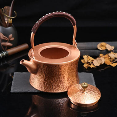 Luxury [Cylindrical Hammer Pattern] Copper Kettle 1.8L