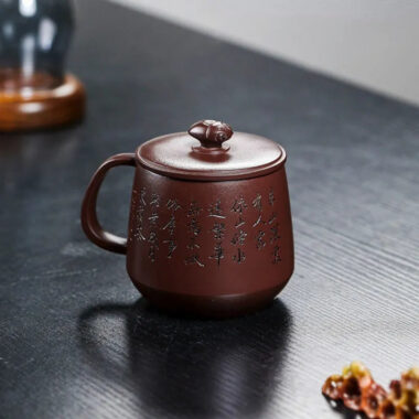 Master Handmade Yixing Zisha Tea Mug [Zhizh Changle] (Zi Ni – 380ml)