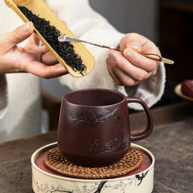 Master Handmade Yixing Zisha Tea Mug [Zhizh Changle] (Zi Ni – 380ml)