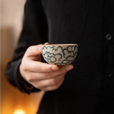 Mihuang Ru Ice Crackle Ceramic Travel Tea Set [Xiangyun]