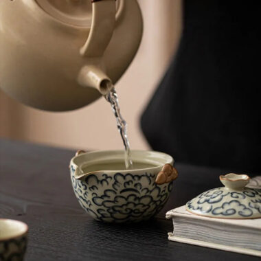 Mihuang Ru Ice Crackle Ceramic Travel Tea Set [Xiangyun]