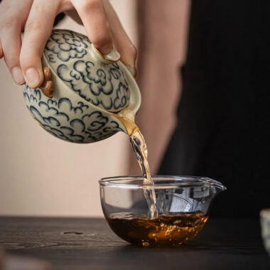 Mihuang Ru Ice Crackle Ceramic Travel Tea Set [Xiangyun]